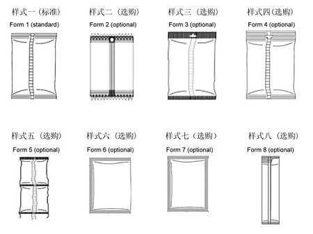 立式粉劑定量包裝機可以實現(xiàn)的包裝形式